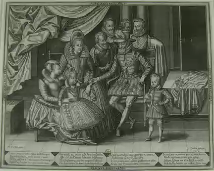 PXL018 Henri IV et sa famille, eau-forte de 1602